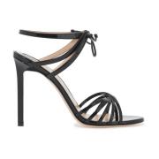 Glanzende Criss-Cross Leren Sandalen Tom Ford , Black , Dames