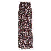 Lange rok met hartjes- en bloemenprint Moschino , Multicolor , Dames