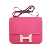 Pre-owned Leather shoulder-bags Hermès Vintage , Pink , Dames