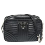 Pre-owned Leather shoulder-bags Prada Vintage , Black , Dames