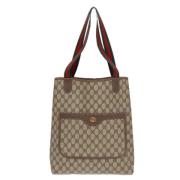 Pre-owned Canvas totes Gucci Vintage , Beige , Dames