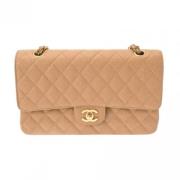 Pre-owned Leather chanel-bags Chanel Vintage , Beige , Dames