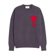 ADC Crewneck Sweater Ami Paris , Gray , Dames