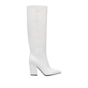 Leren laarzen met 9 cm hak Sergio Rossi , White , Dames