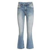 Vervaagde Denim Cropped Flared Jeans R13 , Blue , Dames