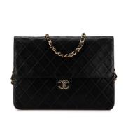 Pre-owned Leather crossbody-bags Chanel Vintage , Black , Dames