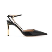 Krokodillenprint Slingback Hakken Tom Ford , Black , Dames