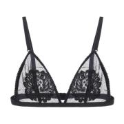 Kanten Detail Soft Cup Triangel Beha Dolce & Gabbana , Black , Dames