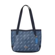 Pre-owned Leather handbags Coach Pre-owned , Blue , Dames