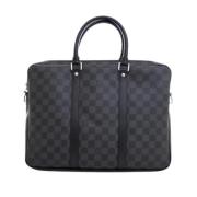 Pre-owned Canvas handbags Louis Vuitton Vintage , Black , Dames