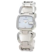 Pre-owned Stainless Steel watches Gucci Vintage , White , Dames