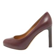 Pre-owned Leather heels Salvatore Ferragamo Pre-owned , Red , Dames