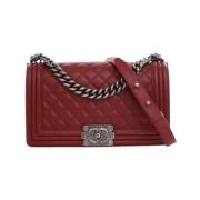 Pre-owned Leather handbags Chanel Vintage , Red , Dames