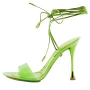 Pre-owned Leather sandals Gianvito Rossi Pre-owned , Green , Dames