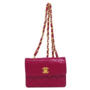 Pre-owned Leather chanel-bags Chanel Vintage , Red , Dames