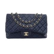 Pre-owned Fabric chanel-bags Chanel Vintage , Blue , Dames