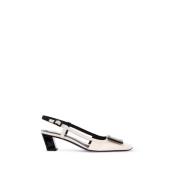 Tweekleurige lakleren slingback pumps Roger Vivier , White , Dames