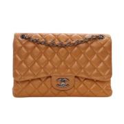 Pre-owned Leather chanel-bags Chanel Vintage , Brown , Dames