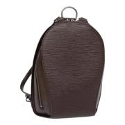 Pre-owned Leather backpacks Louis Vuitton Vintage , Brown , Dames