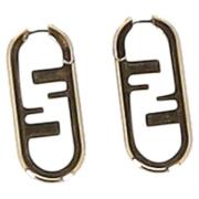 Pre-owned Metal earrings Fendi Vintage , Yellow , Dames