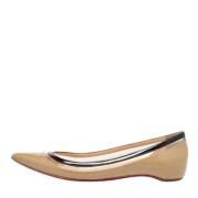 Pre-owned Fabric flats Christian Louboutin Pre-owned , Beige , Dames