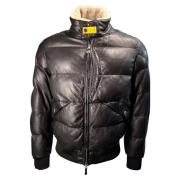 Leren Jas Alf Zwart Parajumpers , Black , Heren