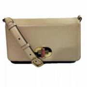 Pre-owned Leather shoulder-bags Bvlgari Vintage , Beige , Dames