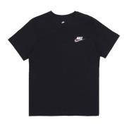 Zwarte Heren Club+ Tee Korte Mouw Nike , Black , Heren