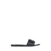 Zwarte Sliders met Vierkante Neus Givenchy , Black , Dames