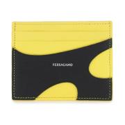 Leren Cut-Out Kaarthouder Salvatore Ferragamo , Black , Heren