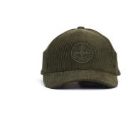 Moss Corduroy Six Panel Cap Stone Island , Green , Heren