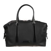 Zwarte leren zijgesp holdall tas Tom Ford , Black , Heren