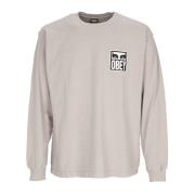 Klassiek Zilvergrijs Heren Longsleeve T-shirt Obey , Gray , Heren