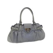 Pre-owned Leather handbags Salvatore Ferragamo Pre-owned , Gray , Dame...