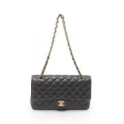 Pre-owned Leather chanel-bags Chanel Vintage , Black , Dames