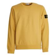 Mosterd Geborsteld Katoen Fleece Sweatshirt Stone Island , Yellow , He...