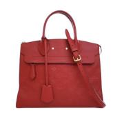 Pre-owned Leather handbags Louis Vuitton Vintage , Red , Dames