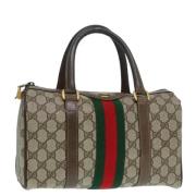 Pre-owned Leather gucci-bags Gucci Vintage , Beige , Dames