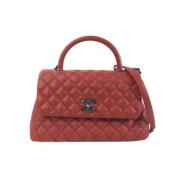 Pre-owned Leather chanel-bags Chanel Vintage , Red , Dames