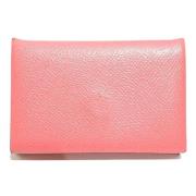 Pre-owned Leather wallets Hermès Vintage , Pink , Dames