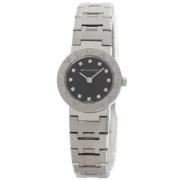 Pre-owned Stainless Steel watches Bvlgari Vintage , Black , Dames