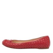 Pre-owned Leather flats Bottega Veneta Vintage , Red , Dames