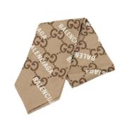 Pre-owned Silk scarves Gucci Vintage , Brown , Heren