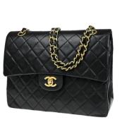 Pre-owned Leather chanel-bags Chanel Vintage , Black , Dames