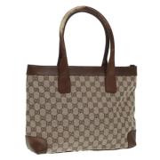 Pre-owned Canvas gucci-bags Gucci Vintage , Beige , Dames