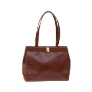 Pre-owned Leather shoulder-bags Salvatore Ferragamo Pre-owned , Brown ...