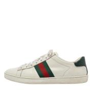 Pre-owned Leather sneakers Gucci Vintage , White , Dames