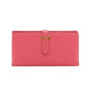 Pre-owned Leather wallets Hermès Vintage , Pink , Dames