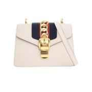 Pre-owned Leather handbags Gucci Vintage , White , Dames