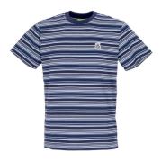 Gestreepte Gebreide Top Indigo Heren T-Shirt HUF , Blue , Heren